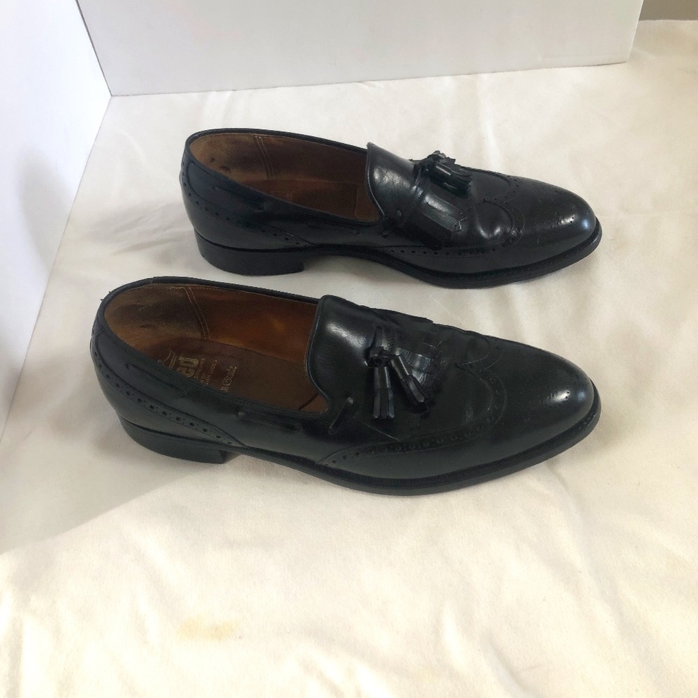 Royal Tweed Black Leather Loafers - 1